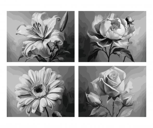 Multitude de fleur Peinture par numéros Multitude de fleur Peinture par numéros