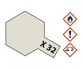 X-32 Titanium Silver Gloss, acrylic paint, 23 ml