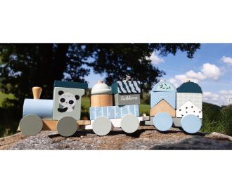 Wooden Train Panda - 16 Pieces