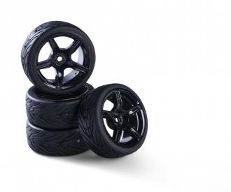 1:10 wheel set 5 spoke design (4) black