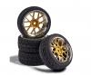 1:10 Y-Design2 Wheel Set, RC wheels, gold chrome