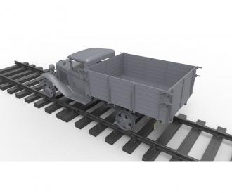 1:35 1,5to Railroad Truck AA Type w/Rail