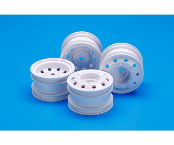1:14 OR RaceTruck Whl FR, wheel set, white ABS