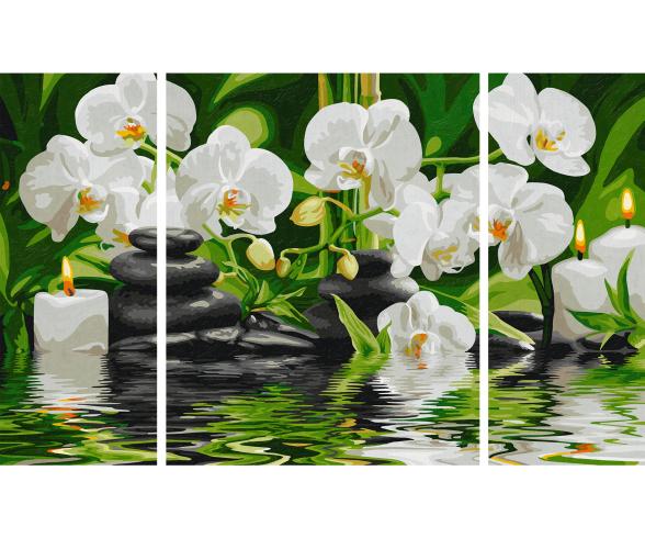 Spa Oasis Triptych - Painting by Numbers