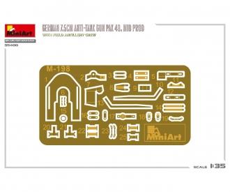 1:35 Deutsche 7,5cm PaK 40 mit Crew (4) mittlere Prodoruktion