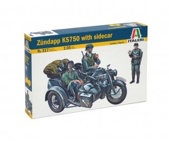 1:35 Attelage de moto Zündapp KS750