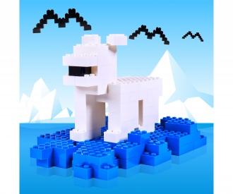 Blox - 100 briques de 4 pièces blanches - compatibles avec les briques de jeu connues