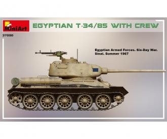 1:35 Egyptian T-34/85 w/crew (4)