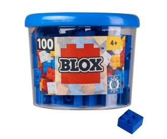 Blox - 100 4er Bausteine blau - kompatibel mit bekannten Spielsteinen