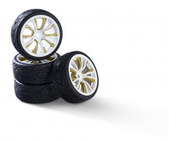 1:10 M-Design wheel set, RC wheels, white gold