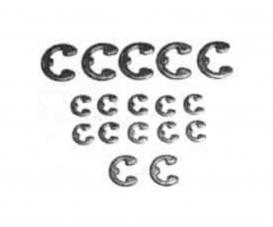 E-Ring Set, model accessory, 17 pcs 2mm 3mm 4mm