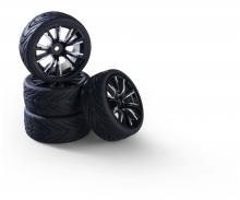 1:10 M-Design Wheel Set, RC wheels, silver black