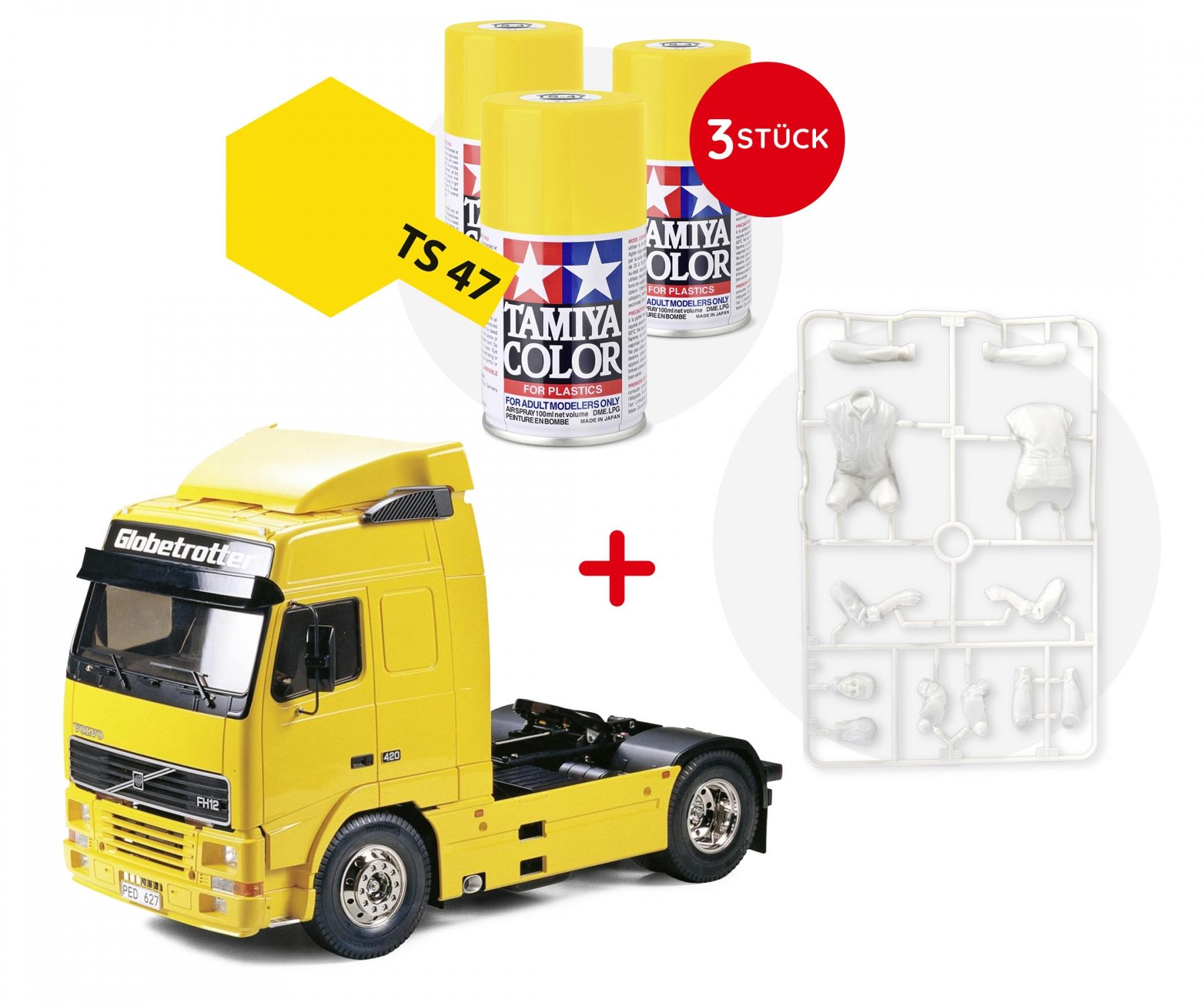ホビーラジコン 1/14 Volvo FH12 Globetrotter Tamiya 1/14 Volvo Globetrotter Semi [TAM56312] - AMain Hobbies