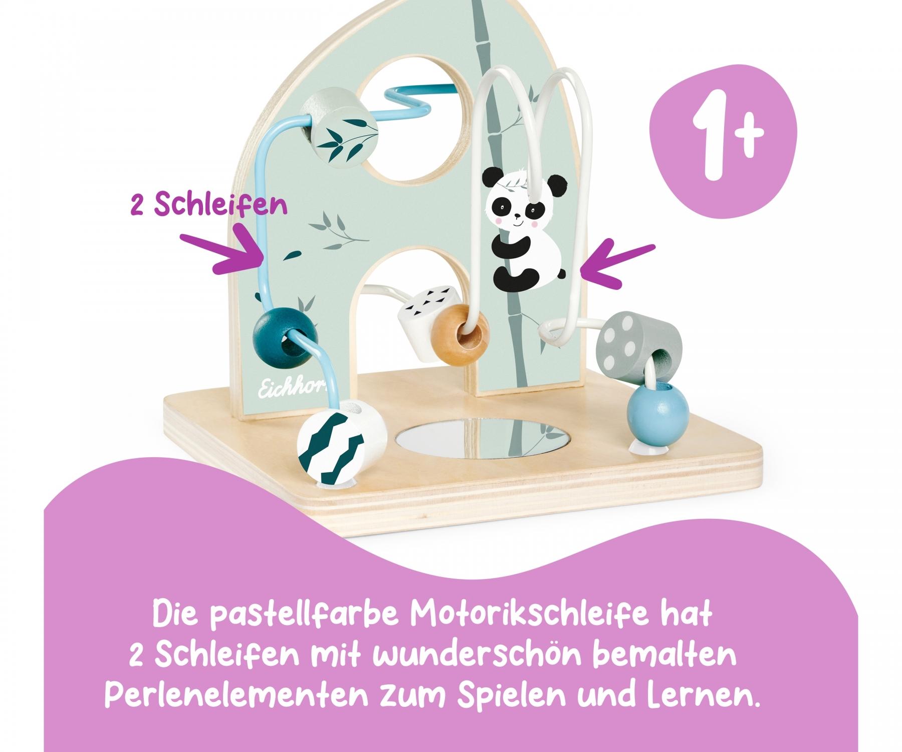 Eichhorn Nachziehwagen Mit Motorikspiel - FSC Holz Für Kinder Ab 1 Jahr