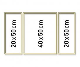 Triptych Painting by Numbers Frame 50 x 80 cm