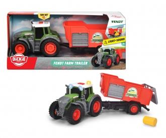 Tracteur jouet Fendt avec remorque, 26 cm