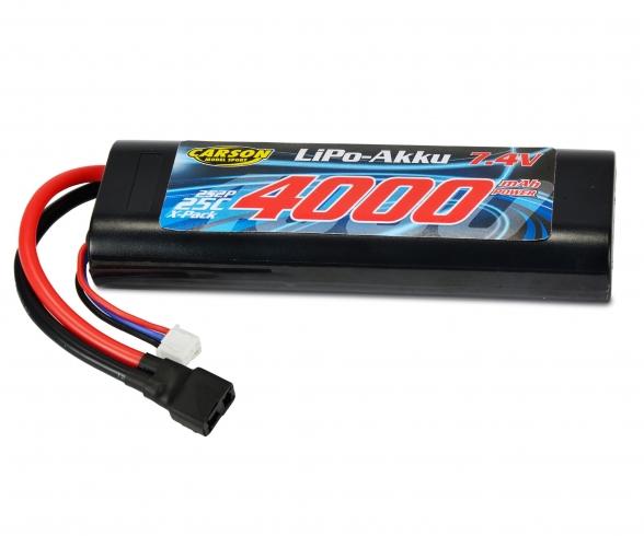 7,4V/4000mAh 25C LiPO Ra.Akk. T-Pl. HC R