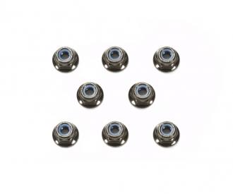 4mm Flange Lock Nut Bla (8), RC accessory set