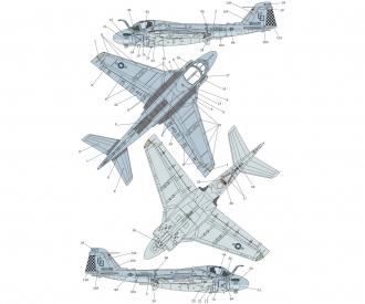 Italeri A-6E TRAM Intruder Aircraft Model Kit 1:72