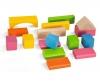 Colored and Natural Wooden Blocks - 60 Pieces