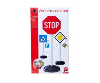 BIG Verkehrszeichen – 3er Set Kinder-Verkehrsschilder, 69 cm, ab 1 Jahr