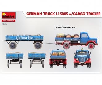 1:35 Ger. Truck L1500S w/Cargo Trailer