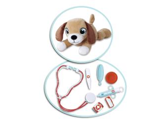 Mallette vétérinaire avec chien en peluche