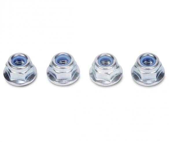 4 mm Flange Lock Nut, model hardware, 4 pcs.