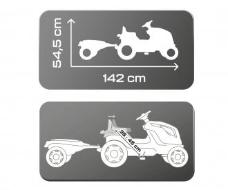 Smoby Life Tracteur Farmer XL Noir + Remorque