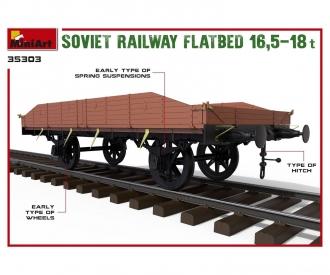 1:35 Sov. Wagon à plate-forme plate 16,5-18to.