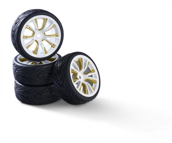 1:10 M-Design wheel set, RC wheels, white gold