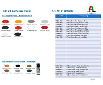 1:24 20' Container Trailer