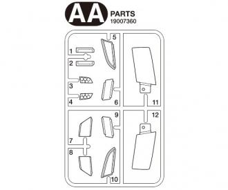 Clear Headlight Parts Set for Model Vehicle Bodies