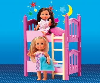 Evi LOVE 2 Floor Bed – Lit de sol avec 2 poupées