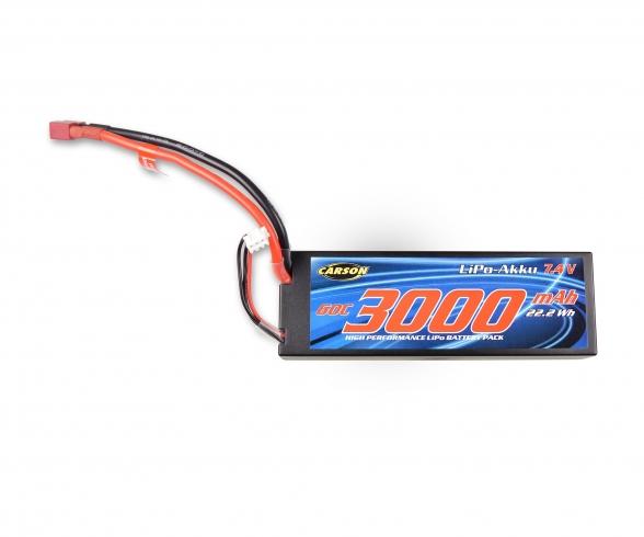 7.4V/3000mAh 60C LiPO battery (2S)