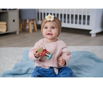 Baby Rattle with Bell Crocodile Motif
