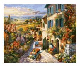 Idylle toscane - peinture par numéros