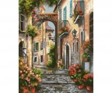 Dreamy alleyway - painting by numbers