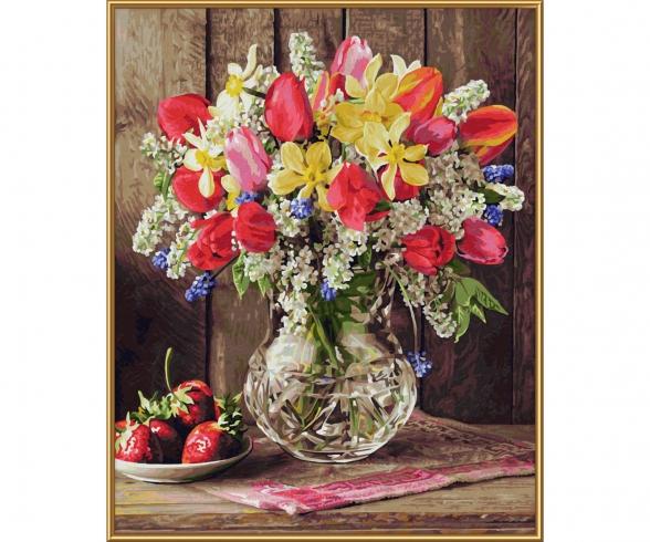 Greetings from a Cottage Garden 40 x 50 cm - Painting by Numbers