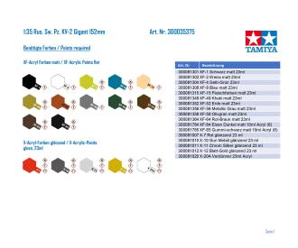 1:35 Rus. KV-2 Heavy Tank Gigant 152mm