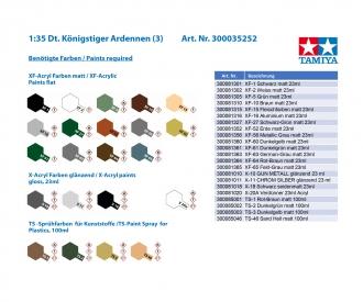 1:35 Ger. Kingtiger Ardennen Fro., assembly kit