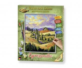 Cypress Alley 24 x 30 cm - Painting by Numbers