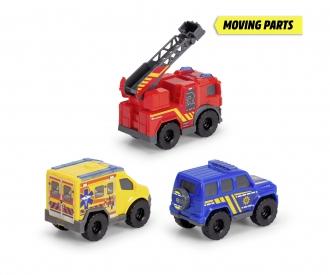 Micro Rescue Force Set de véhicules de secours 3 x 8 cm