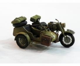1:48 WWII German Motorcycle & Sidecar, assembly kit