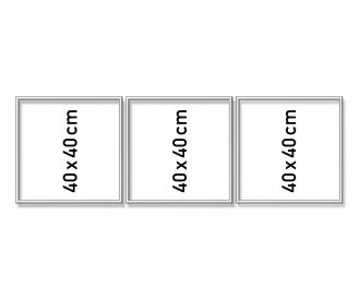 3 Aluminium Frames Silver Triptych 120 x 40 cm - Painting by Numbers