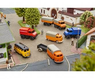 1:87 VWT1 Bus plank bed orange 100% RTR