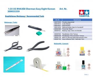 1:35 US M4A3E8 Easy Eight, model assembly kit