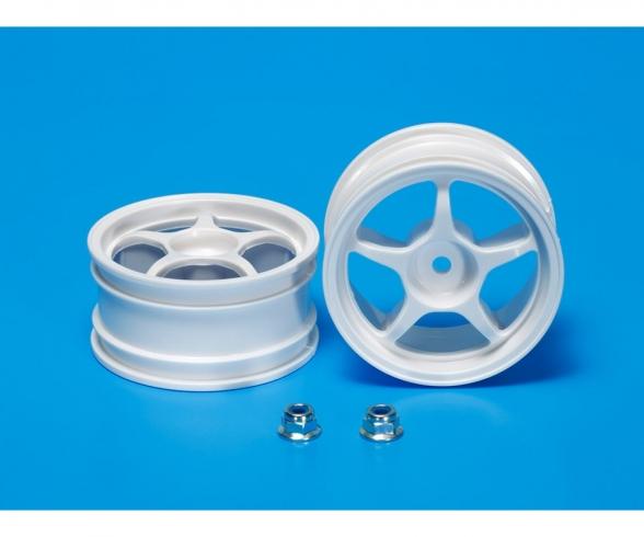 1:10 5-Spoke Wheel Set, RC wheels, 26mm white