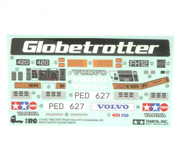 Volvo FH12 Globetrotter sticker set for RC truck