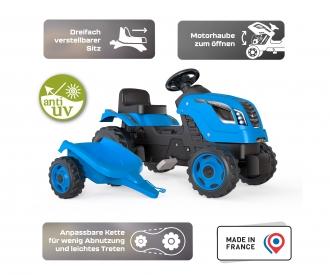 Tracteur Farmer XL Bleu + Remorque